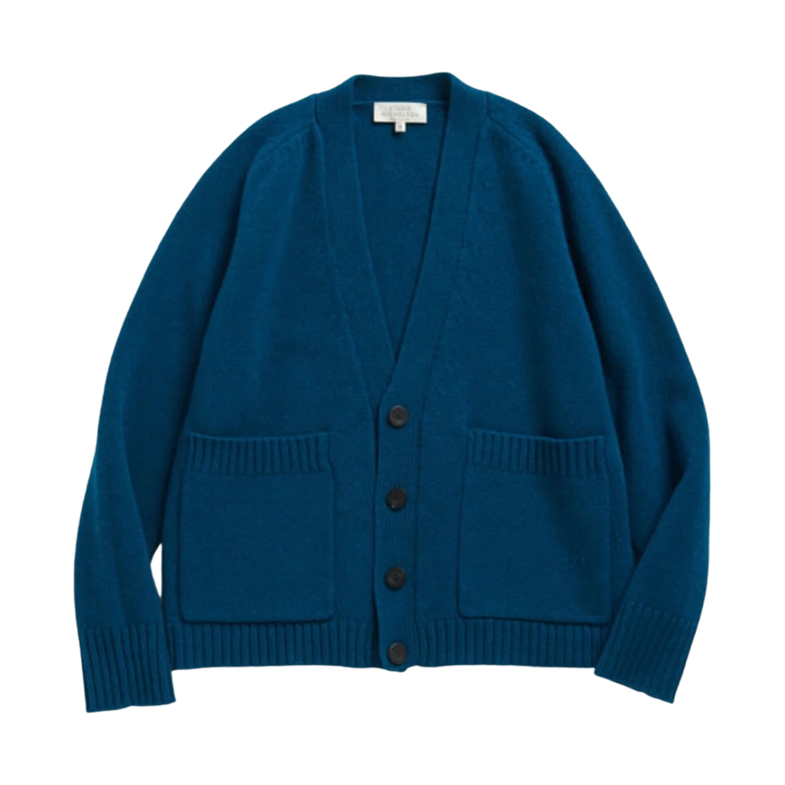 SNM-773 Studio Nicholson English Lambswool 7GG Cardigan Blue