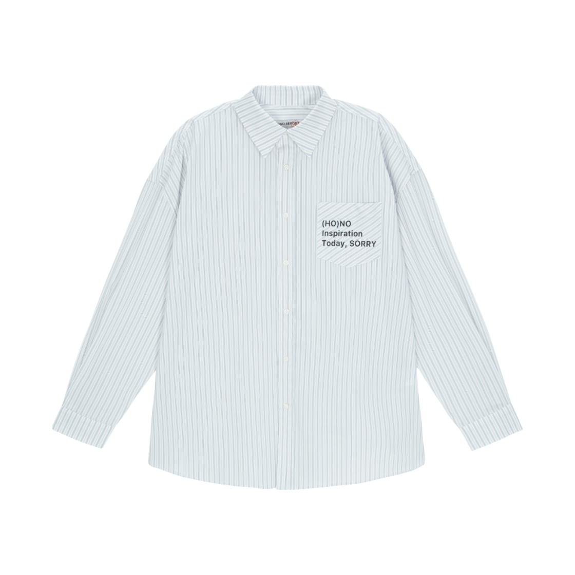 Hono Report_3 Hono Report Typo Shirts White Stripe