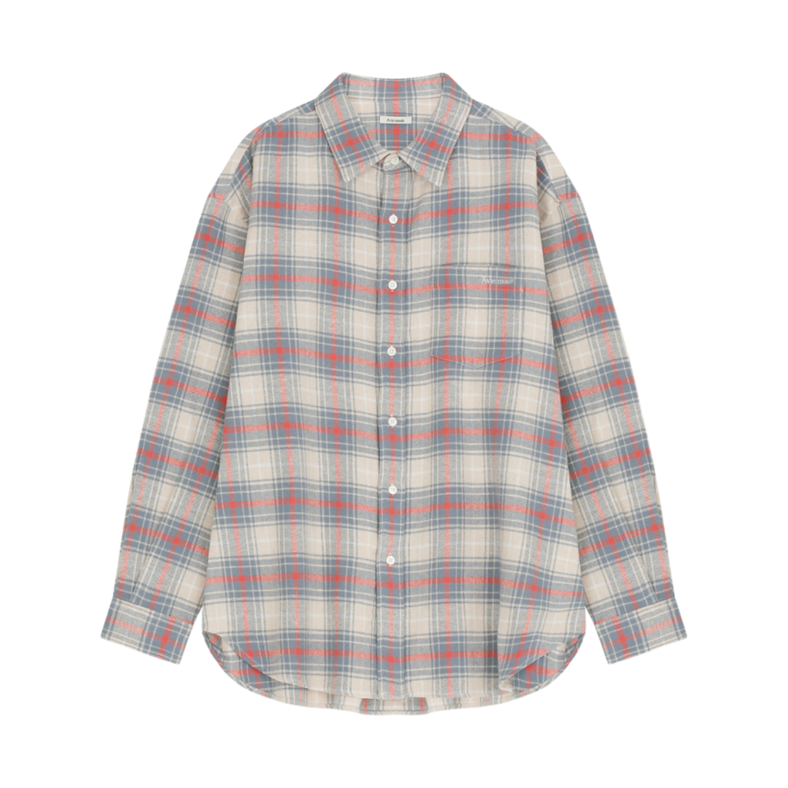 아비에무아 릴랙스드 체크 셔츠 크림(Aviemuah Relaxed Check Shirt Cream)