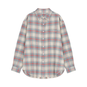 Aviemuah Relaxed Check Shirt Cream