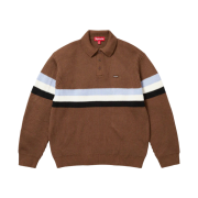 Supreme Small Box Polo Sweater Dark Brown - 23FW