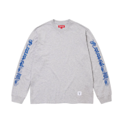 Supreme Old English L/S Top Heather Grey - 24FW