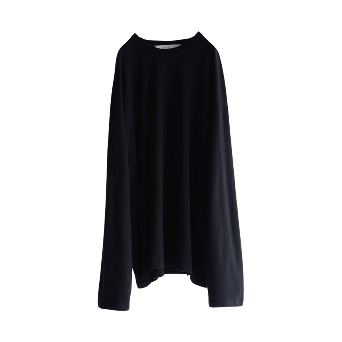 ANC-CT34 Ancellm C/R Over Crewneck L/S T-Shirt Black