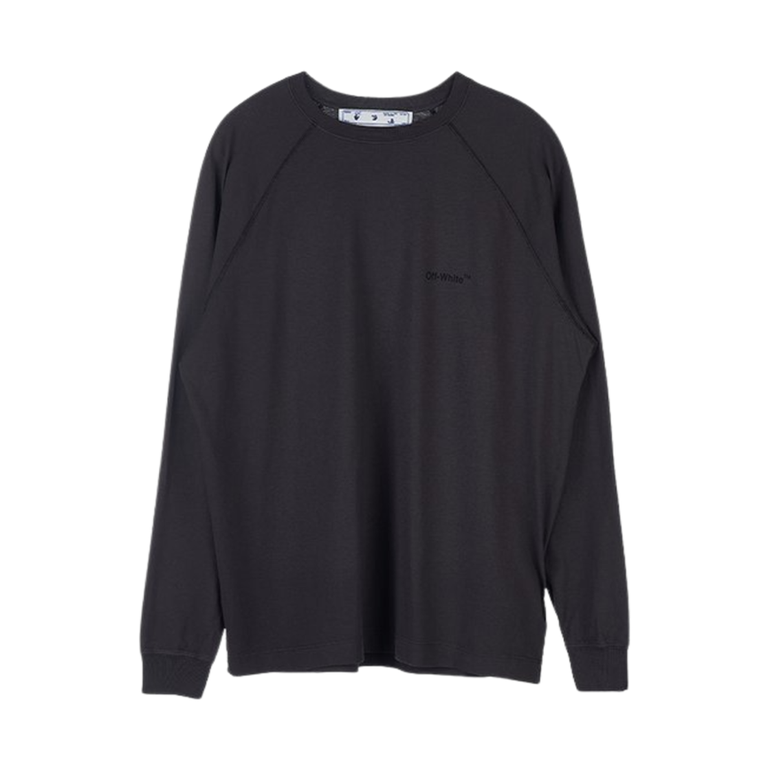 오프화이트 디아그 스트라이프 래글런 롱슬리브 티셔츠 다크 그레이(Off-White Diag Stripe Raglan Long Sleeve T-Shirt Dark Grey) - 2
