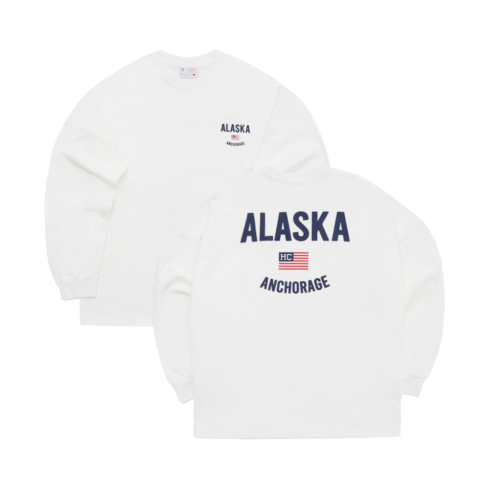 CALTL041U0_WT Hotel Cerritos Alaska HC Long Sleeve T-Shirt White