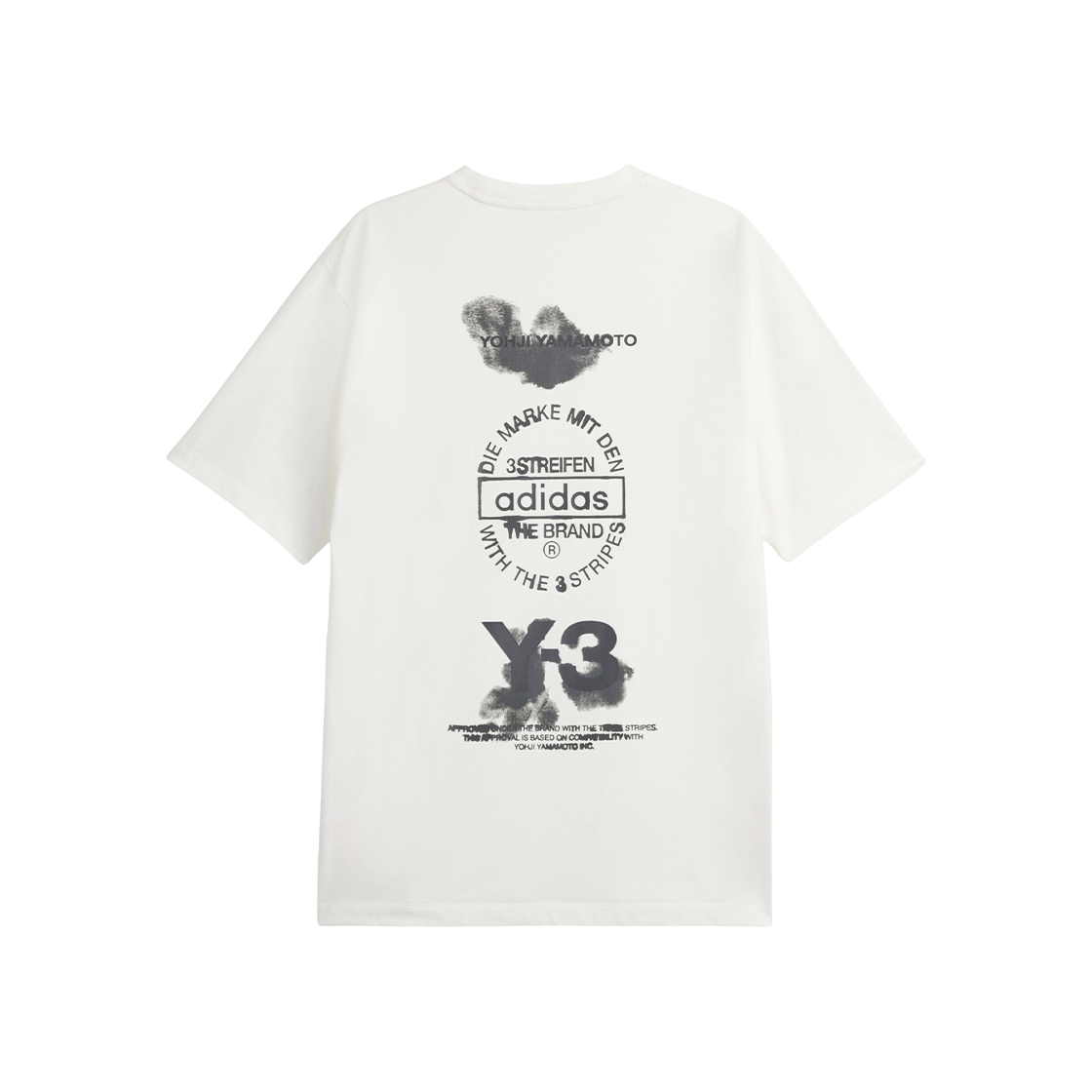 JZ0712 Y-3 Graphic Short Sleeve T-Shirt Core White