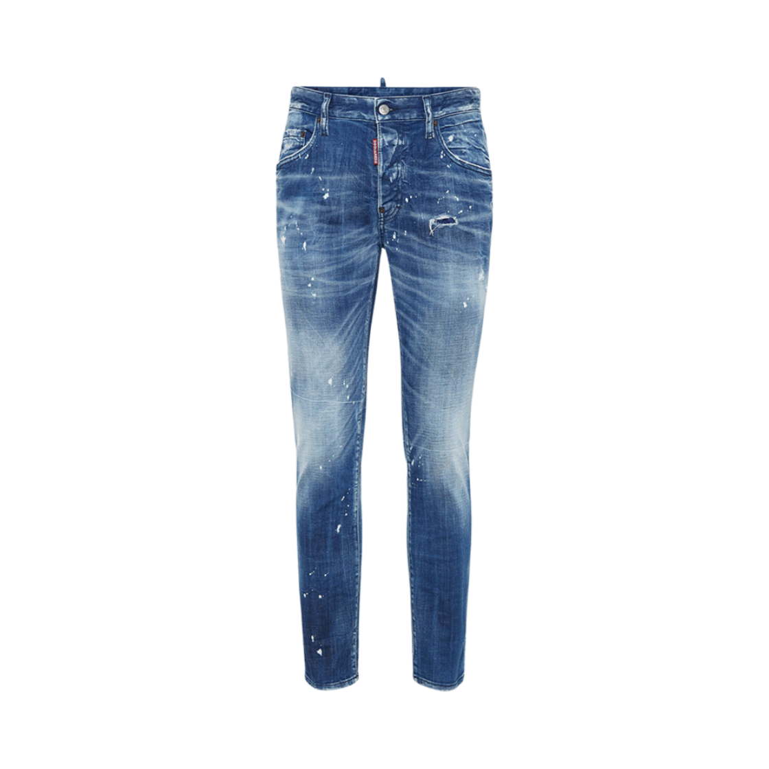 S74LB1642S30342470 Dsquared2 Medium Filo Blu Wash Skater Jeans Navy