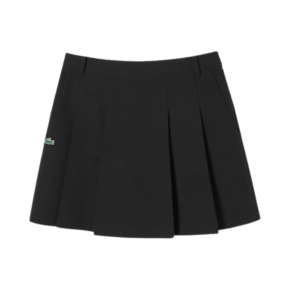(W) 라코스테 폴 플리츠 스커트 블랙((W) Lacoste Fall Pleats Skirt Black) - 1