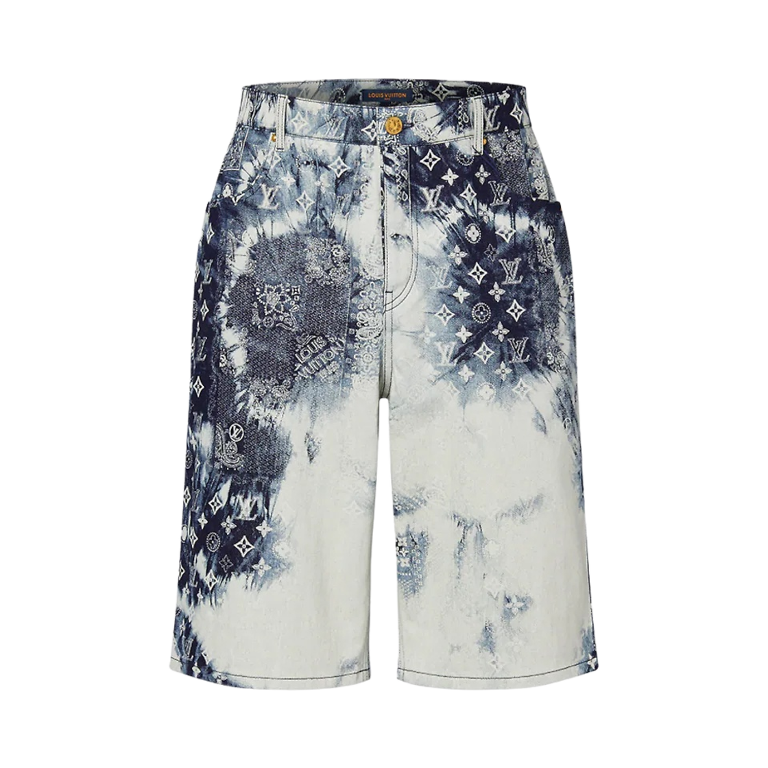 루이비통 모노그램 반다나 데님 쇼츠 인디고(Louis Vuitton Monogram Bandana Denim Shorts Indigo)