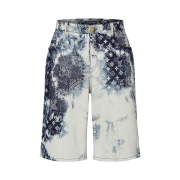 Louis Vuitton Monogram Bandana Denim Shorts Indigo