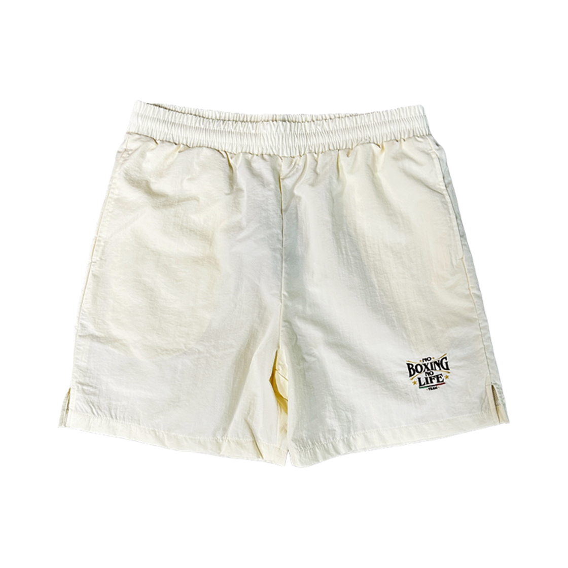 노복싱노라이프 OG 로고 트랙 쇼츠 아이보리(No Boxing No Life OG Logo Track Shorts Ivory)