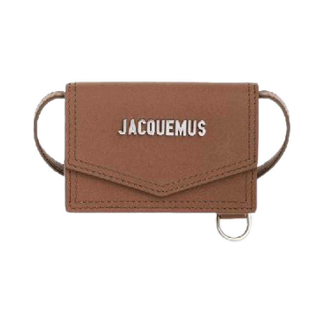216SL004-3069-850 Jacquemus Le Porte Azur Envelope Neck Pouch Brown