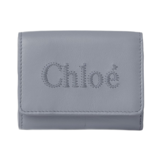CHC23AP875I1041A Chloe Chloe Sense Mini Tri-Fold Wallet Storm Blue