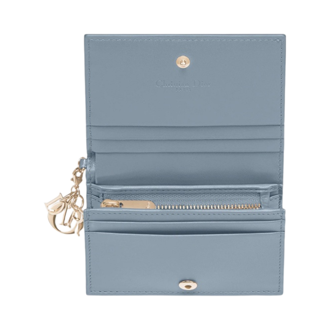 디올 미니 레이디 지갑 페이턴트 까나쥬 카프스킨 클라우드 블루(Dior Mini Lady Wallet Patent Cannage Calfskin Cloud Blue) - 3