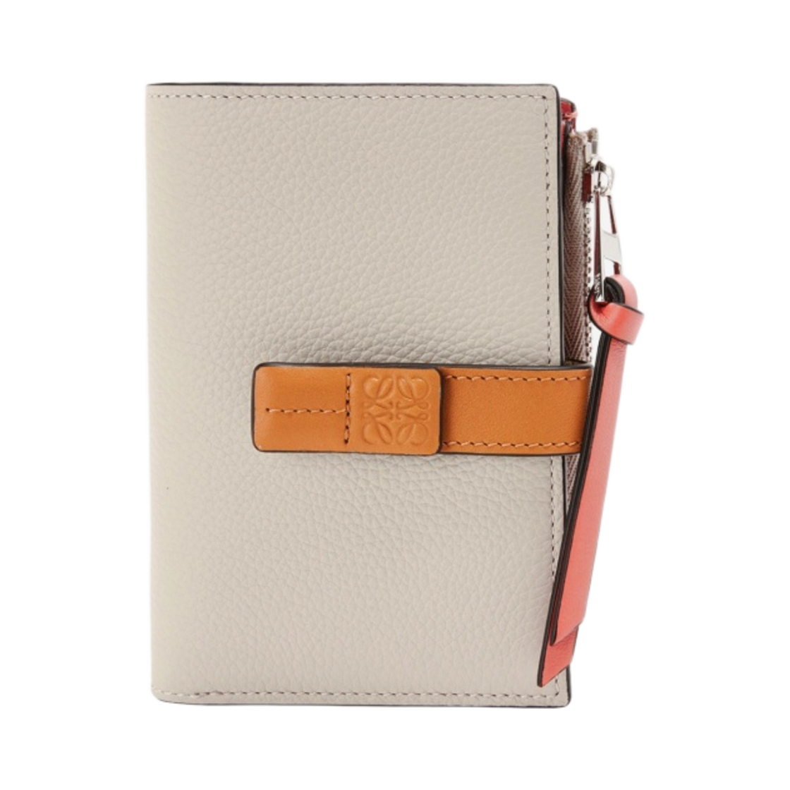 로에베 슬림 집 반지갑 소프트 그레인드 카프스킨 라이트 오트 허니(Loewe Slim Zip Bifold Wallet in Soft Grained Calfskin Light Oat Honey) - 1