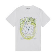 (W) Ganni Relaxed Bunny T-Shirt Bright White