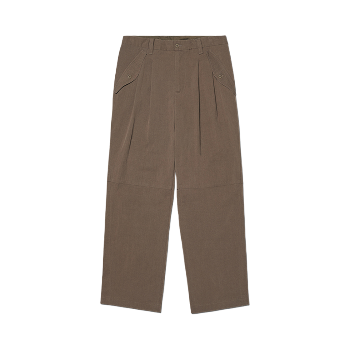 노매뉴얼 플랩 와이드 슬랙스 다크 브라운(NOMANUAL Flap Wide Slacks Dark Brown)