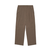 NOMANUAL Flap Wide Slacks Dark Brown
