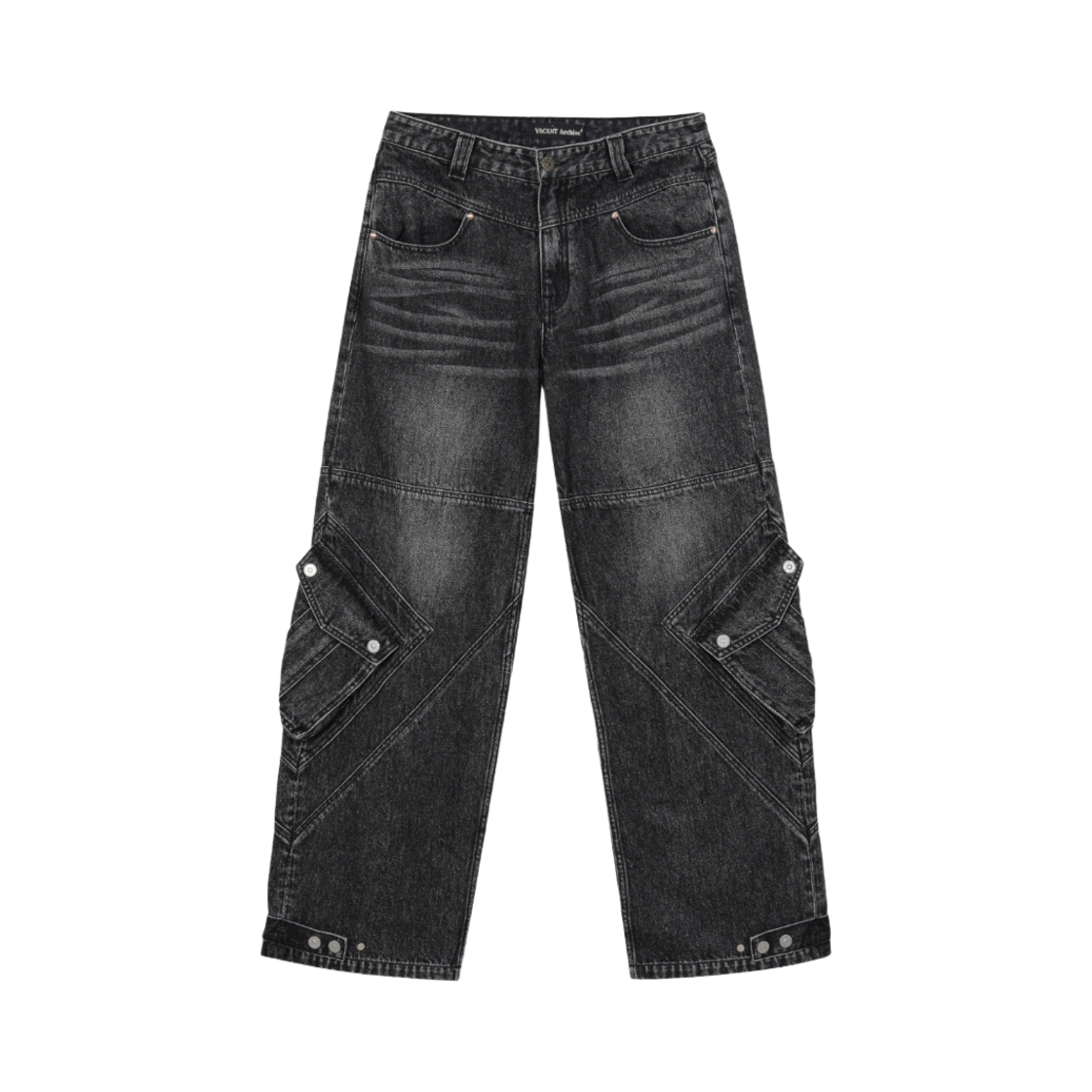 베이컨트 아카이브 스코퍼 엑스 포켓 카고 데님 블랙(Vacant Archive Scopper X-Pocket Cargo Denim Black)