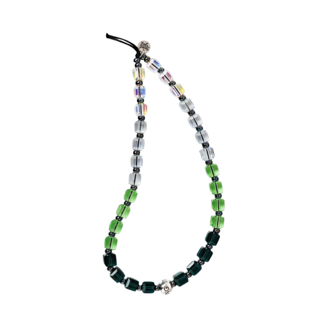 - String Ting Evergreen Drip Crystal Wristlet Phone Strap