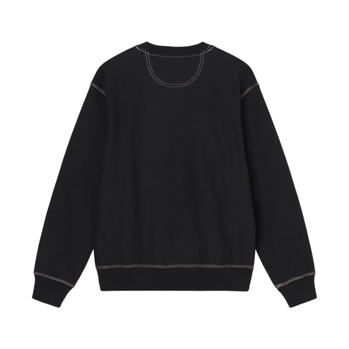 스투시 콘트라스트 스티치 라벨 크루넥 블랙(Stussy Contrast Stitch Label Crew Black) - 2