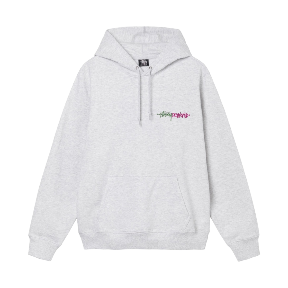 118442 Stussy Positive Vibrations Embroidered Hoodie Ash Heather - #2