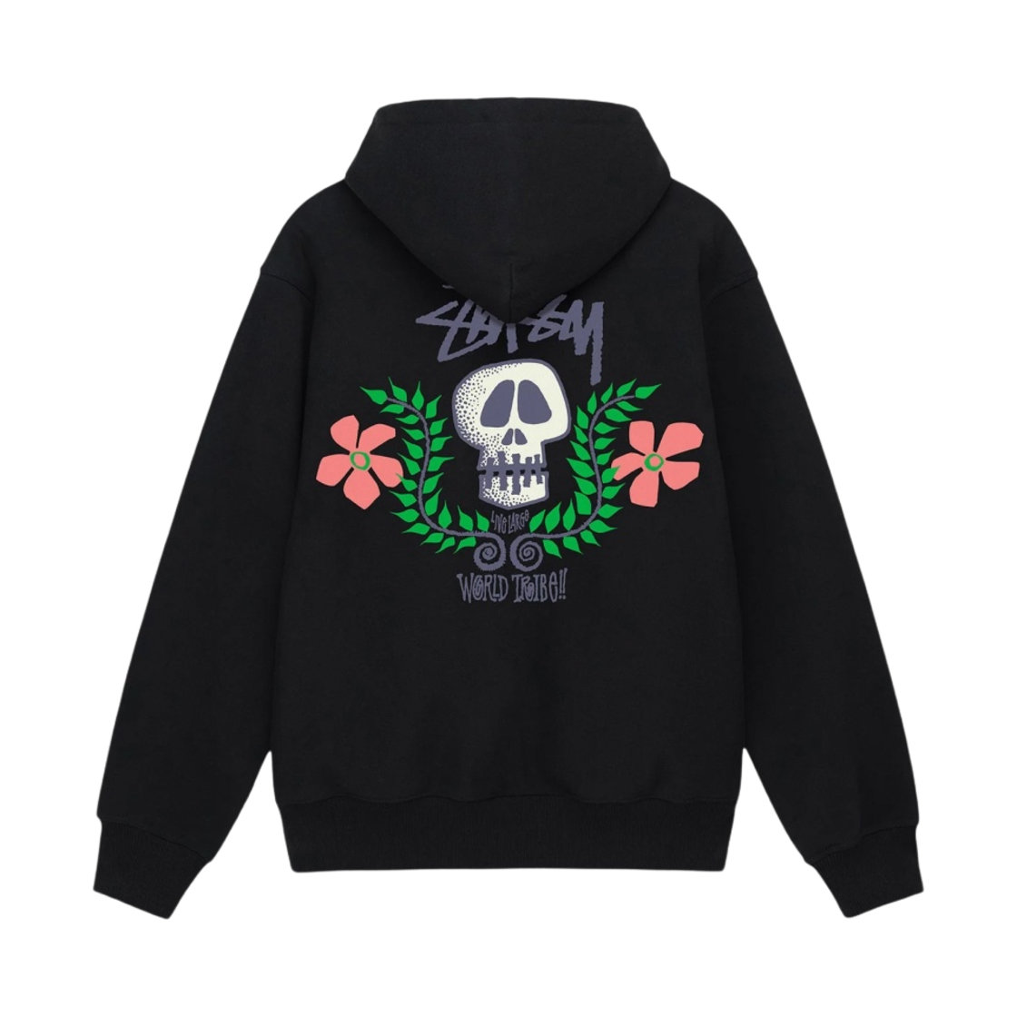 스투시 스컬 크레스트 후드 블랙(Stussy Skull Crest Hoodie Black) - 1