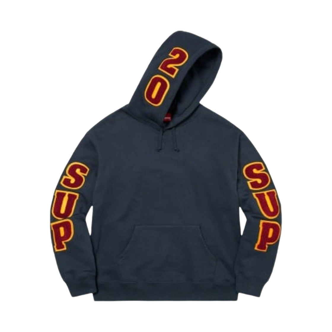 - Supreme Team Chenille Hooded Sweatshirt Navy - 22SS