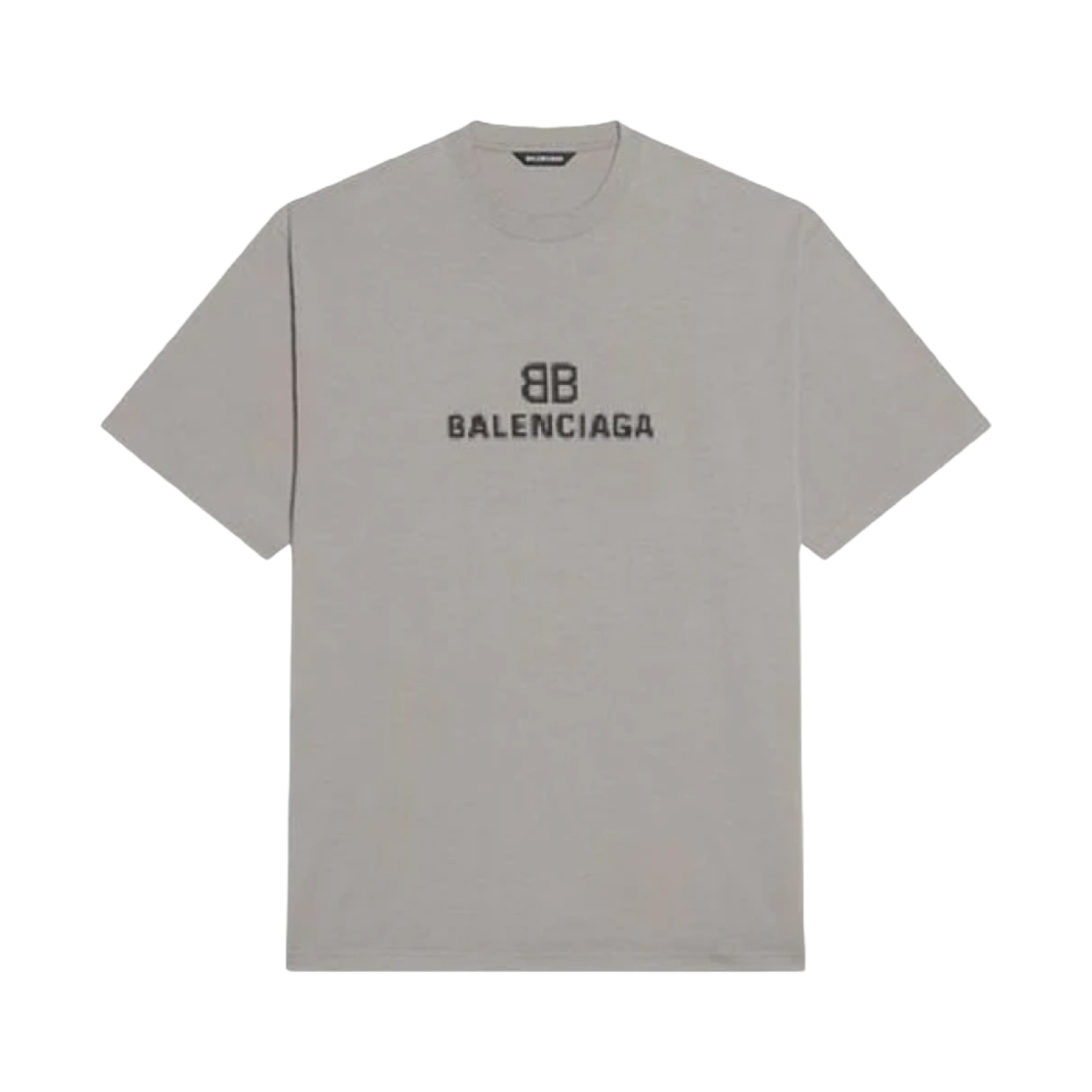 발렌시아가 디스트레스드 BB 픽셀 박시 핏 티셔츠 토프(Balenciaga Distressed BB Pixel Boxy Fit T-Shirt Taupe) - 1