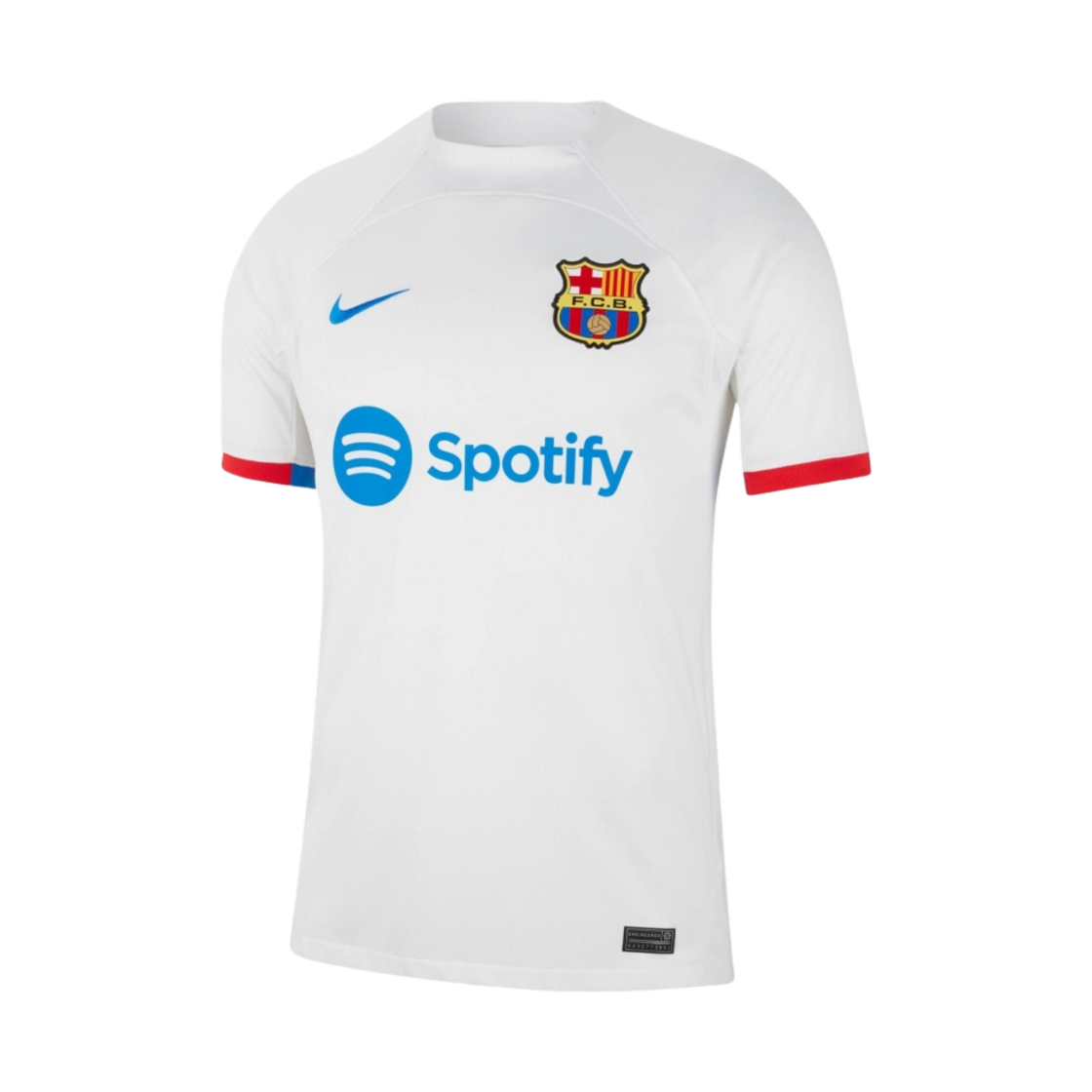 나이키 FC 바르셀로나 2023/24 스타디움 어웨이 드라이핏 저지 화이트 로얄 블루 (논 마킹 버전)(Nike FC Barcelona 2023/24 Stadium Away Dri-Fit Jersey White Royal Blue (Non Marking Ver.))