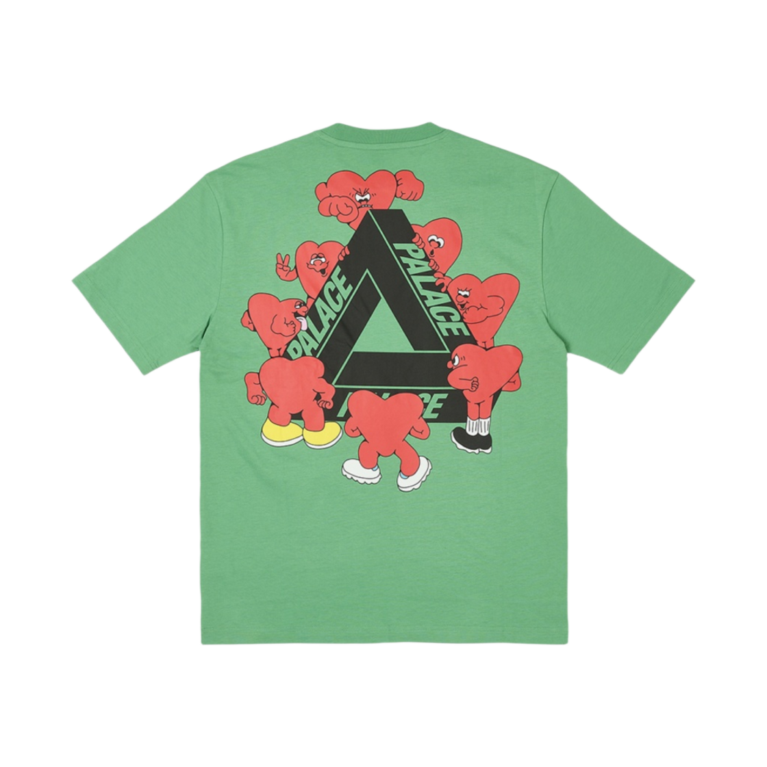 팔라스 트라이하트 티셔츠 스위트 피 그린 - 24SS(Palace Tri-Hearts T-Shirt Sweet Pea Green - 24SS) - 1