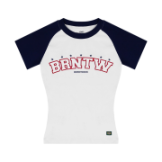 BORN TO WIN BRNTW Raglan Semi Crop T-Shirts White