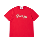 N ARCHIVE Pearl Logo Heavy Weight Garment Cotton T-Shirt Red