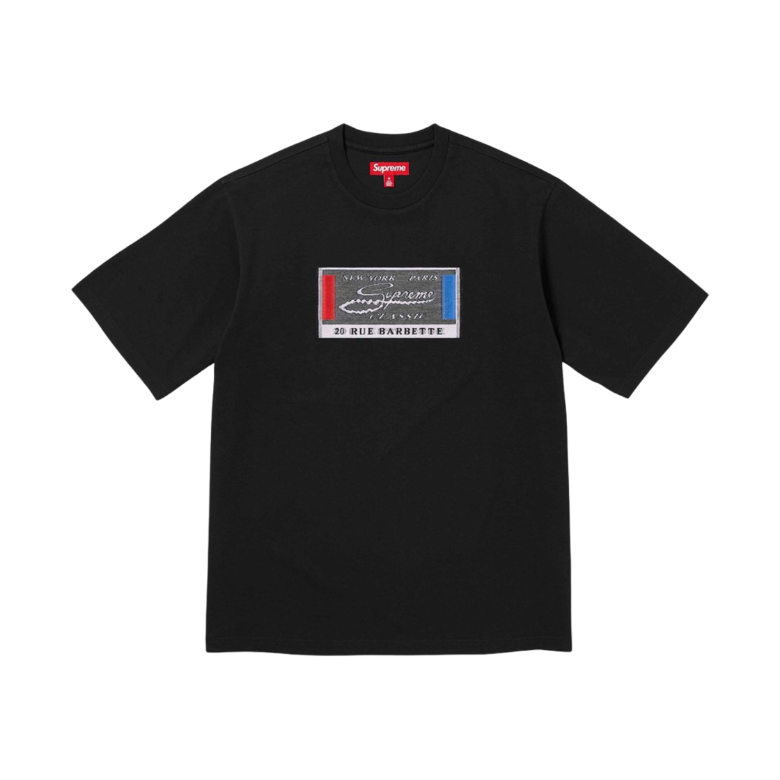 슈프림 인타르시아 라벨 숏슬리브 탑 블랙 - 24SS(Supreme Intarsia Label S/S Top Black - 24SS) - 1