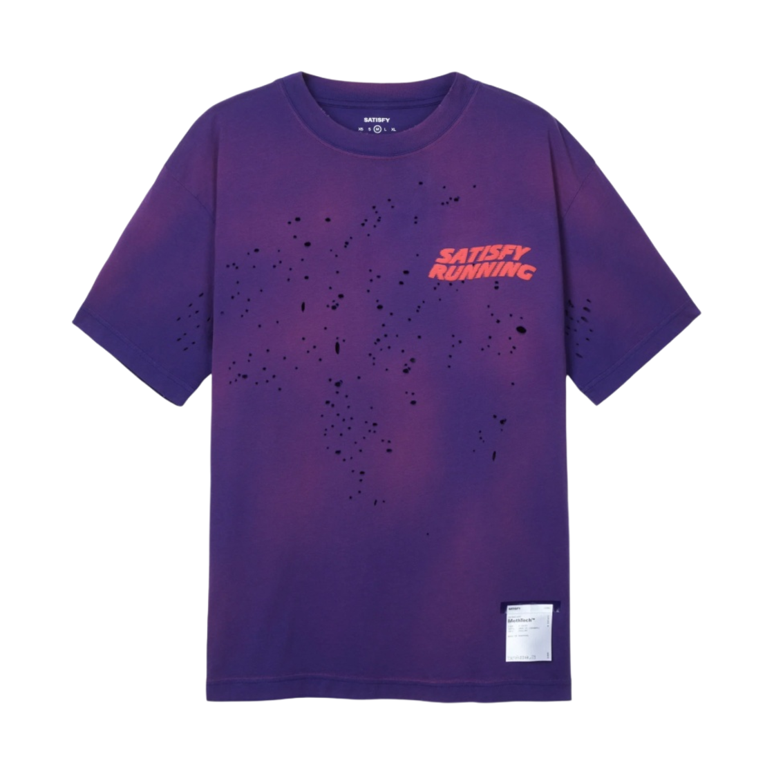 새티스파이 모스테크 티셔츠 썬 블리치드 애시드 퍼플(Satisfy Mothtech T-Shirt Sun Bleached Acid Purple)