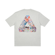 Palace Tri-Sticker Pack T-Shirt Grey Marl - 21FW