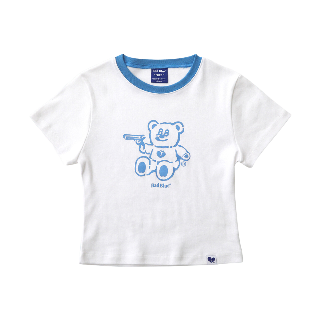 배드블루 베드베어 링거 슬림 티 블루(BadBlue Badbear Ringer Slim Tee Skyblue) - 1