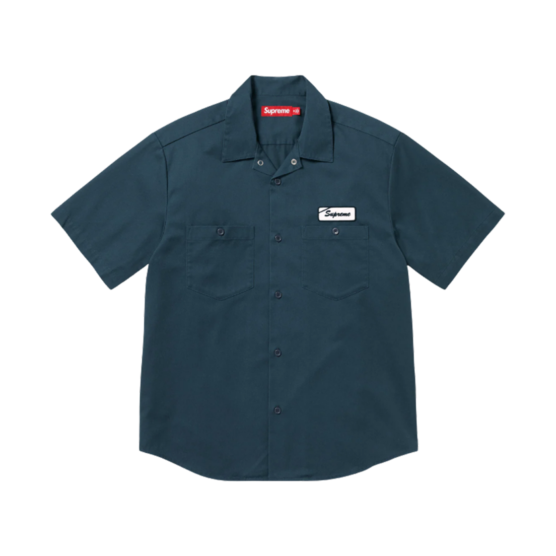 - Supreme Bitch S/S Work Shirt Navy - 25SS - 대표 이미지 #1
