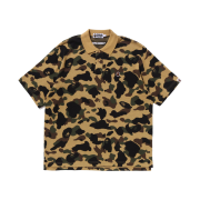 BAPE 1st Camo Jacquard Relax Fit Polo Shirt Yellow