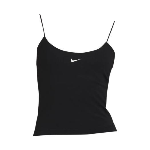 (W) Nike Sportswear Chill Knit Tight Cami Tank Top Black Sail - Asia