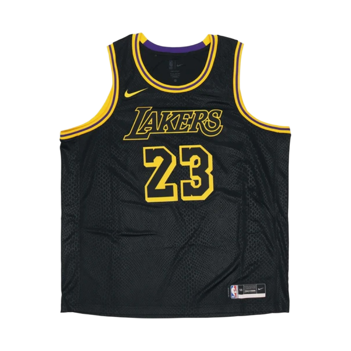 나이키 르브론 제임스 LA 레이커스 맘바 에디션 저지 블랙(Nike LeBron James LA Lakers Mamba Edition Jersey Black)