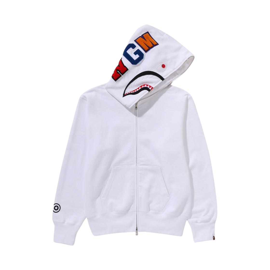 0ZXSWW215008N (W) BAPE Shark Full Zip Hoodie White