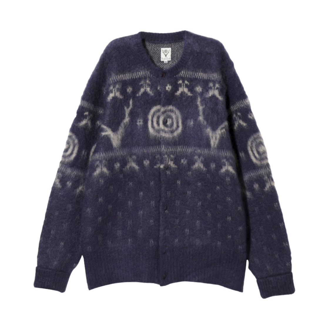 사우스2 웨스트8 루즈핏 크루넥 가디건 S2W8 노르딕 퍼플(South2 West8 Loose Fit Crew Neck Cardigan S2W8 Nordic Purple)