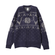 South2 West8 Loose Fit Crew Neck Cardigan S2W8 Nordic Purple