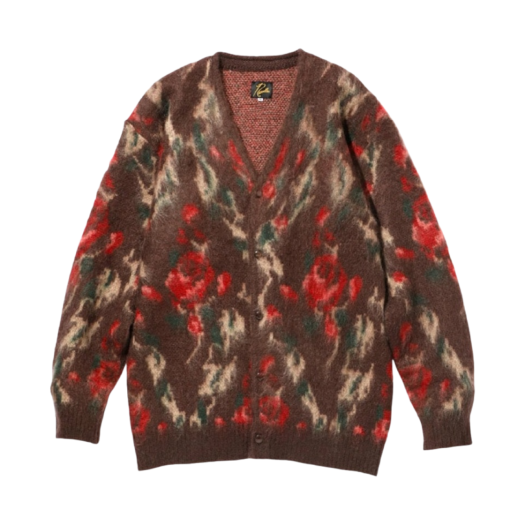 Needles Mohair Cardigan Rose Dark Brown