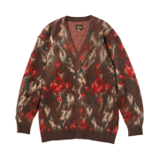 Needles Mohair Cardigan Rose Dark Brown
