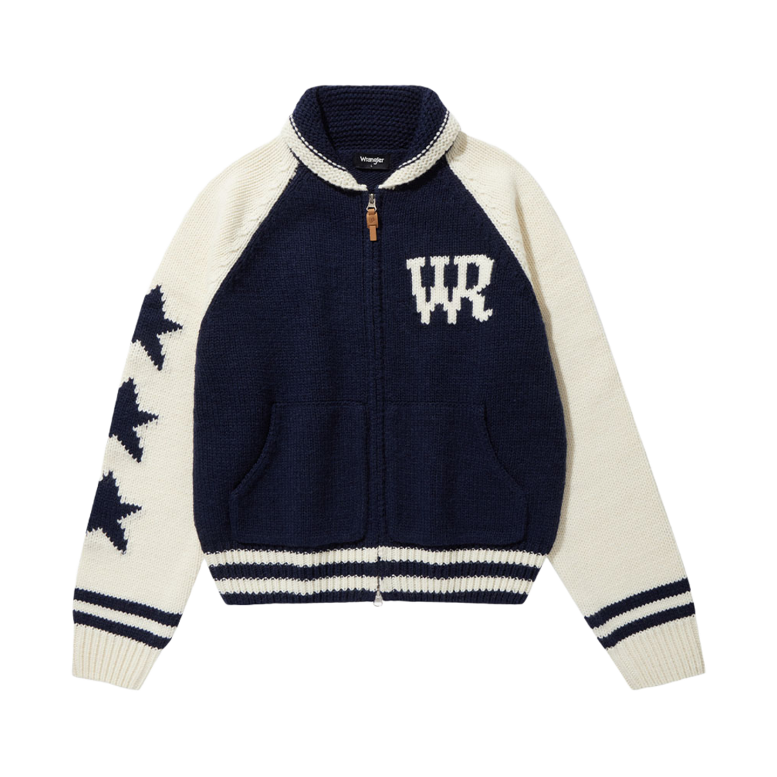 랭글러 로고 자카드 코위찬 네이비(Wrangler Logo Jacquard Cowichan Navy) - 1