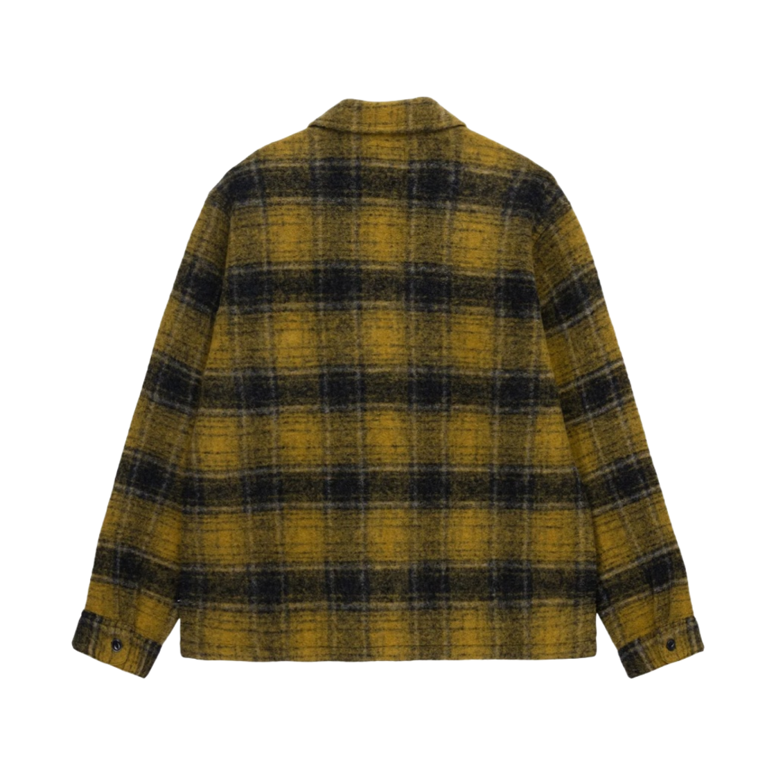 스투시 울 플레이드 집 셔츠 옐로우(Stussy Wool Plaid Zip Shirt Yellow) - 2