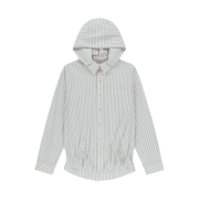 Sansan Gear Stripe Hood Shirts White