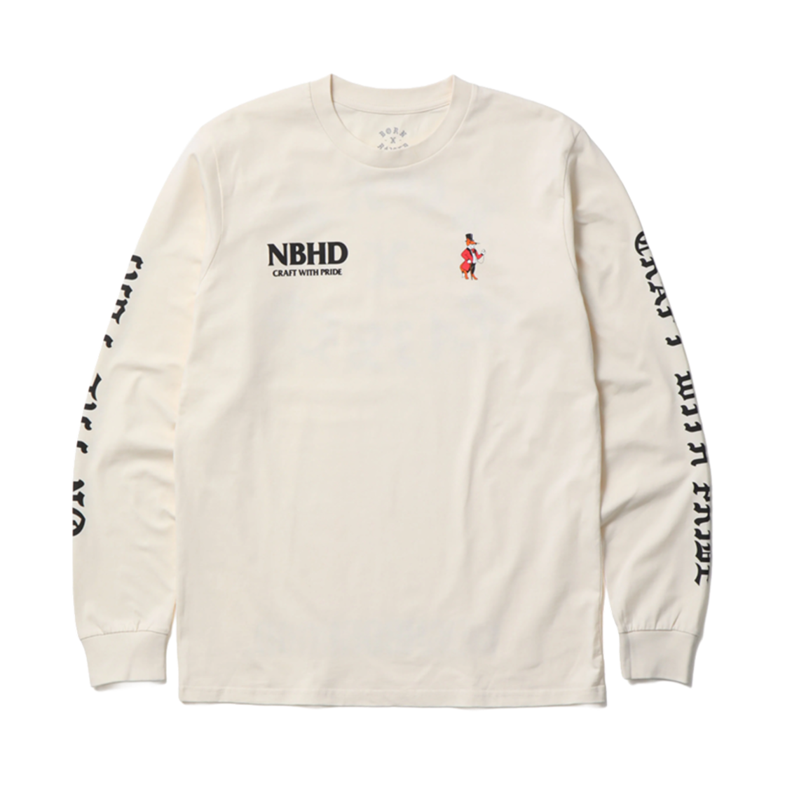 네이버후드 x 본앤레이즈드 티셔츠 롱슬리브 1 크림(Neighborhood x Born X Raised T-Shirt L/S 1 Cream)